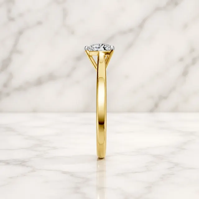 Heart Lab Grown Diamond Engagement Ring Solitaire 18K Gold IGI Certified 1 Carat E VVS2 - alternate view