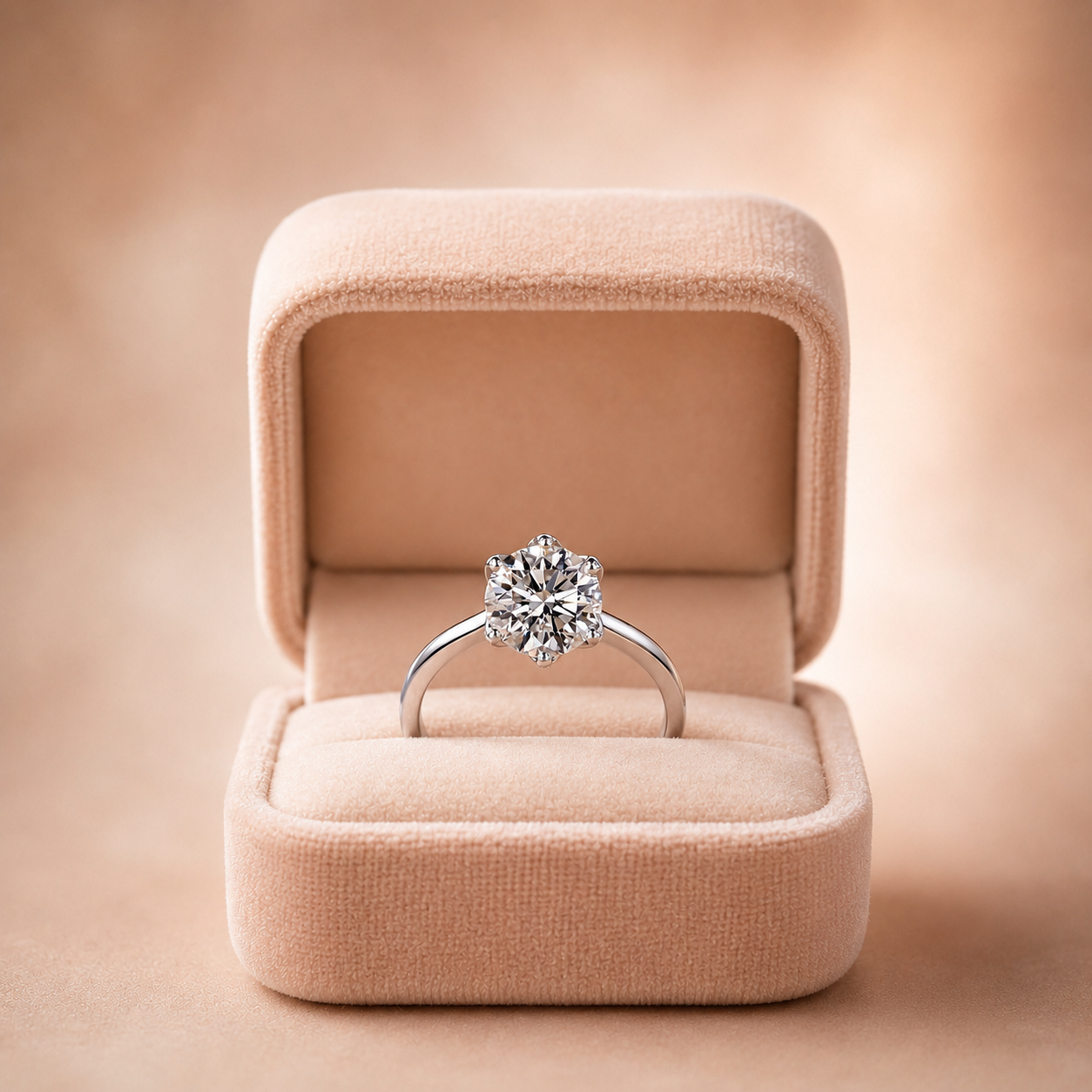 Round Lab Grown Diamond Engagement Ring Solitaire Tulip Basket 14K Gold IGI Certified 2 Carat EVVS2