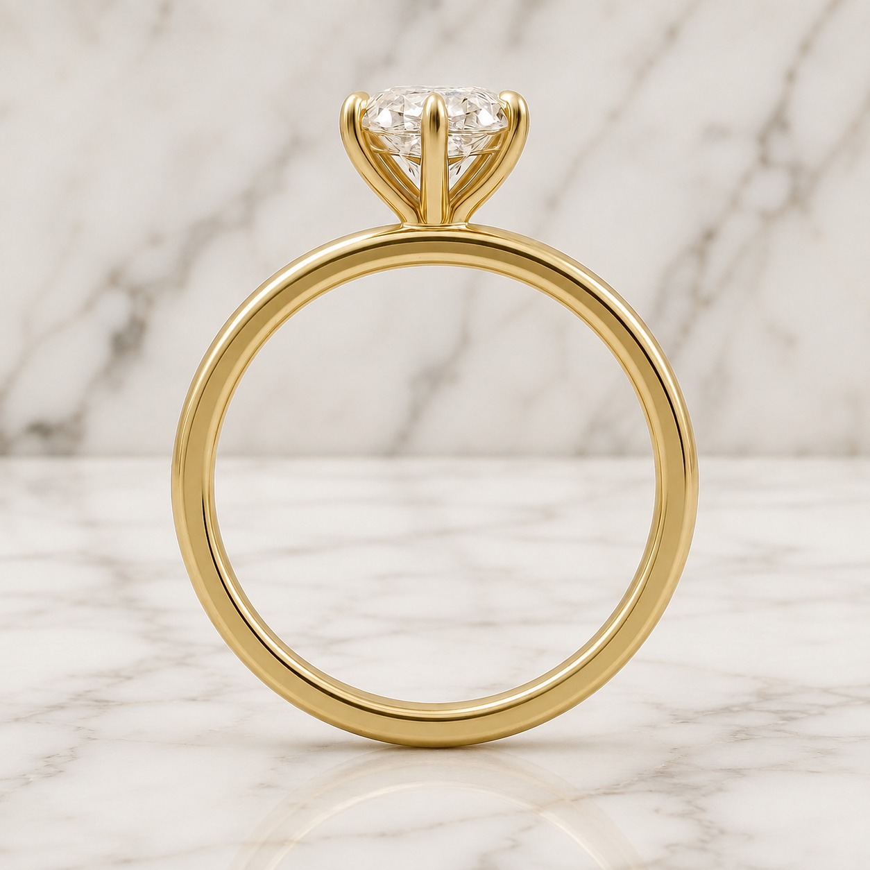 Dutch Marquise Lab Grown Diamond Engagement Ring Solitaire 14K Gold IGI Certified 1.5 Carat E VVS2