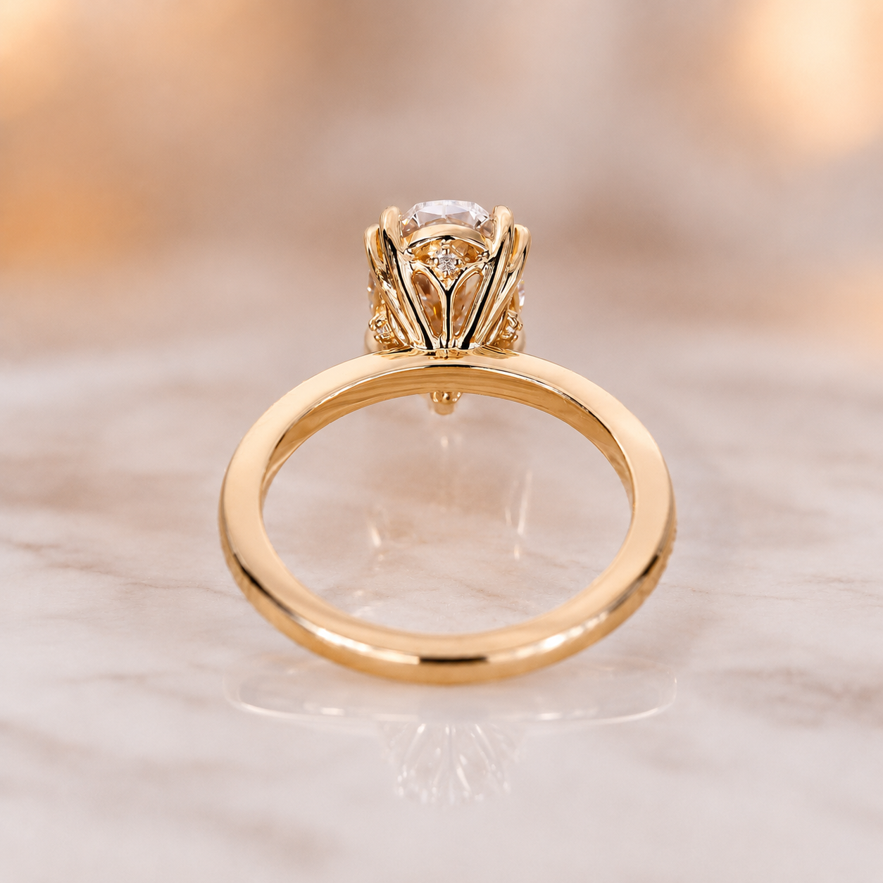 Oval Lab Grown Diamond Engagement Ring Double Claw Solitaire 14K White Gold – IGI Certified 2 Carat