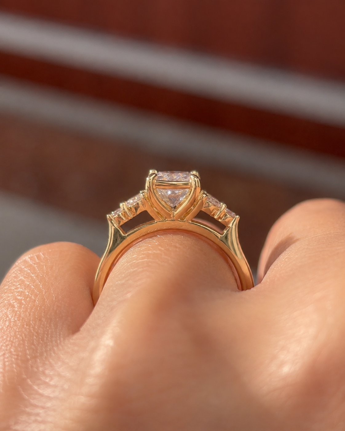 2.22ct Radiant Lab Grown Diamond Engagement Ring – IGI E VVS2 14K Yellow Gold