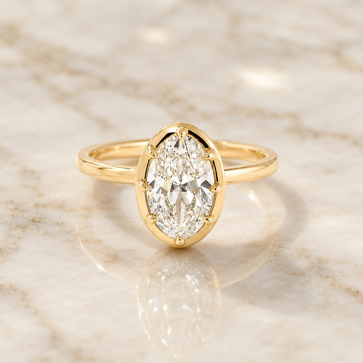Bezel Set Engagement Rings