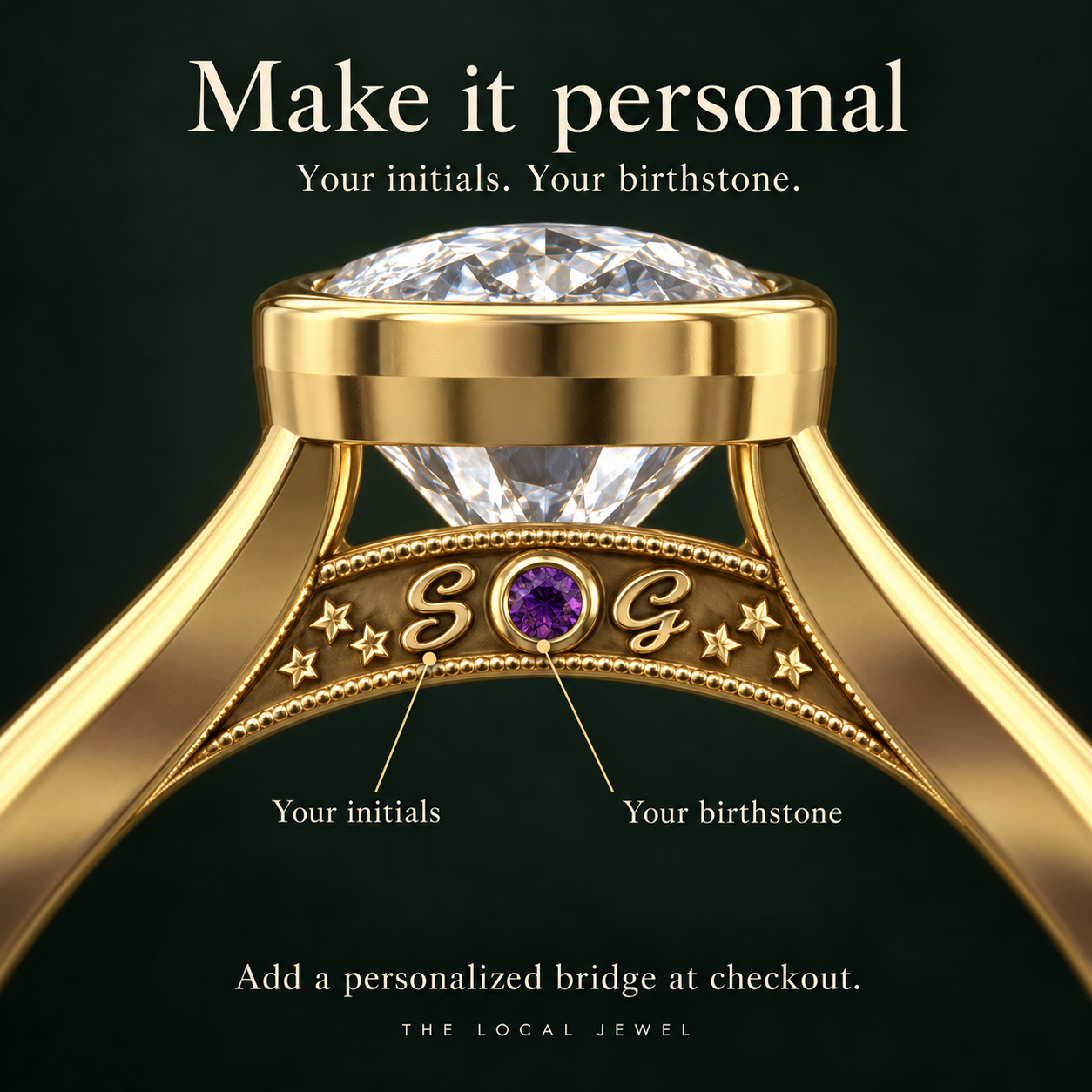Marquise Lab Grown Diamond Engagement Ring East-West Bezel-Prong 14K Yellow Gold IGI Certified