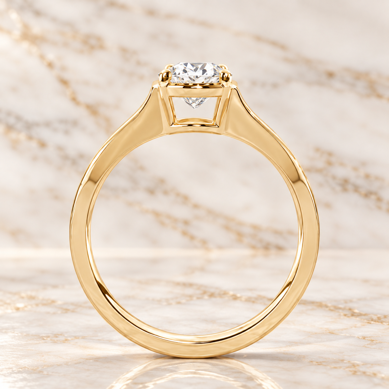 Oval Lab Grown Diamond Engagement Ring Vintage Split Shank 14K White Gold IGI Certified 2 Carat