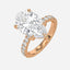 5.51 Carat Pear Lab Diamond Engagement Ring with Hidden Halo and Pave – IGI Certified – 14K Gold