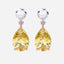6.00 Carat Fancy Yellow Pear Lab-Grown Diamond Drop Earrings – Excellent Cut – 14K Two-Tone Gold