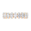 5 Carat Oval Cut Lab Diamond Eternity Band - F-G Color - SI Clarity - 14k White Gold