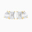 2.00 CTW Emerald & Pear Toi et Moi Studs in 14K White/Rose/Yellow Gold