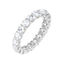 3 Carat Round Lab Diamond Shared Prong Eternity Women's Wedding Band - 14K White Gold