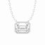 2.00 Carat Emerald Lab Diamond East-West Bezel Solitaire Pendant – IGI Certified – 14K Yellow Gold