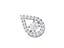 2.93 Carat Teardrop Lab Diamond Halo Pendant – IGI Certified – 14K Gold