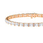 21 CTW Radiant Lab Diamond East-West Set Tennis Bracelet - 14k White Gold