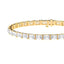 21 CTW Radiant Lab Diamond East-West Set Tennis Bracelet - 14k White Gold
