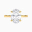 3.10 Carat Whisper Thin Lab Diamond Solitaire Engagement Ring - IGI Certified - Hidden Halo - 14k