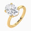 3.10 Carat Whisper Thin Lab Diamond Solitaire Engagement Ring - IGI Certified - Hidden Halo - 14k
