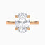 3.10 Carat Whisper Thin Lab Diamond Solitaire Engagement Ring - IGI Certified - Hidden Halo - 14k