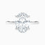 3.10 Carat Whisper Thin Lab Diamond Solitaire Engagement Ring - IGI Certified - Hidden Halo - 14k