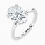 3.10 Carat Whisper Thin Lab Diamond Solitaire Engagement Ring - IGI Certified - Hidden Halo - 14k