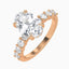3.30 Carat Oval Lab Diamond Engagement Ring with Hidden Halo and Pave – IGI Certified – 14K Gold