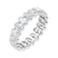 5 Carat Oval Cut Lab Diamond Eternity Band - F-G Color - SI Clarity - 14k White Gold