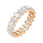 5 Carat Oval Cut Lab Diamond Eternity Band - F-G Color - SI Clarity - 14k White Gold