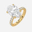 5.51 Carat Pear Lab Diamond Engagement Ring with Hidden Halo and Pave – IGI Certified – 14K Gold