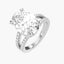 6.70 Carat Oval Lab Diamond Split Shank Engagement Ring with Pave – IGI Certified – 14K Gold