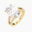 6.70 Carat Oval Lab Diamond Split Shank Engagement Ring with Pave – IGI Certified – 14K Gold