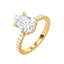 3.91 Carat Pear Lab Diamond Engagement Ring – IGI Certified – Hidden Halo – 14K Gold