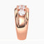 3 Carat Round Lab Diamond Mens ring - 14K Gold - 5 stone - More Gold
