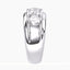 3 Carat Round Lab Diamond Mens ring - 14K Gold - 5 stone - More Gold
