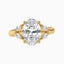 3.40 Carat Oval Lab Diamond Engagement Ring – IGI Certified – Side Stone - 14K Gold