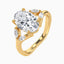 3.40 Carat Oval Lab Diamond Engagement Ring – IGI Certified – Side Stone - 14K Gold