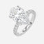 5.51 Carat Pear Lab Diamond Engagement Ring with Hidden Halo and Pave – IGI Certified – 14K Gold