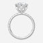 5.51 Carat Pear Lab Diamond Engagement Ring with Hidden Halo and Pave – IGI Certified – 14K Gold