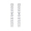 3 Carat Oval Lab Diamond Pave Set Small Hoop Earrings - 14K White Gold
