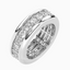 4.20 Carat Round Lab Diamond Pave Set Eternity Mens Wedding band - 14K Gold