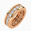4.20 Carat Round Lab Diamond Pave Set Eternity Mens Wedding band - 14K Gold