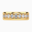 4.20 Carat Round Lab Diamond Pave Set Eternity Mens Wedding band - 14K Gold