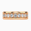 4.20 Carat Round Lab Diamond Pave Set Eternity Mens Wedding band - 14K Gold