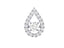 2.93 Carat Teardrop Lab Diamond Halo Pendant – IGI Certified – 14K Gold