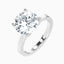 4.89 Carat Round Lab Diamond Solitaire Engagement Ring – IGI Certified – Plain Band - 14K Gold