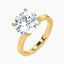 4.89 Carat Round Lab Diamond Solitaire Engagement Ring – IGI Certified – Plain Band - 14K Gold