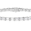 10 Carat Emerald Cut Lab Diamond Tennis Bracelet - East-West - 14K White Gold