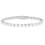 10 Carat Emerald Cut Lab Diamond Tennis Bracelet - East-West - 14K White Gold