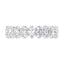 5 Carat Oval Cut Lab Diamond Eternity Band - F-G Color - SI Clarity - 14k White Gold