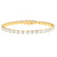 10 Carat Emerald Cut Lab Diamond Tennis Bracelet - East-West - 14K White Gold