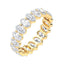 5 Carat Oval Cut Lab Diamond Eternity Band - F-G Color - SI Clarity - 14k White Gold